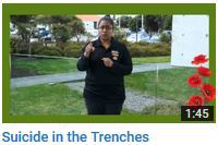 Ruth David uses NZ Sign Language to recite Suicide in the Trenches by Siegfried Sassoon