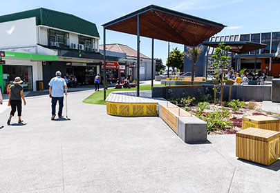 Image showing a view of the renovated Mahara Place, in Waikanae town centre
