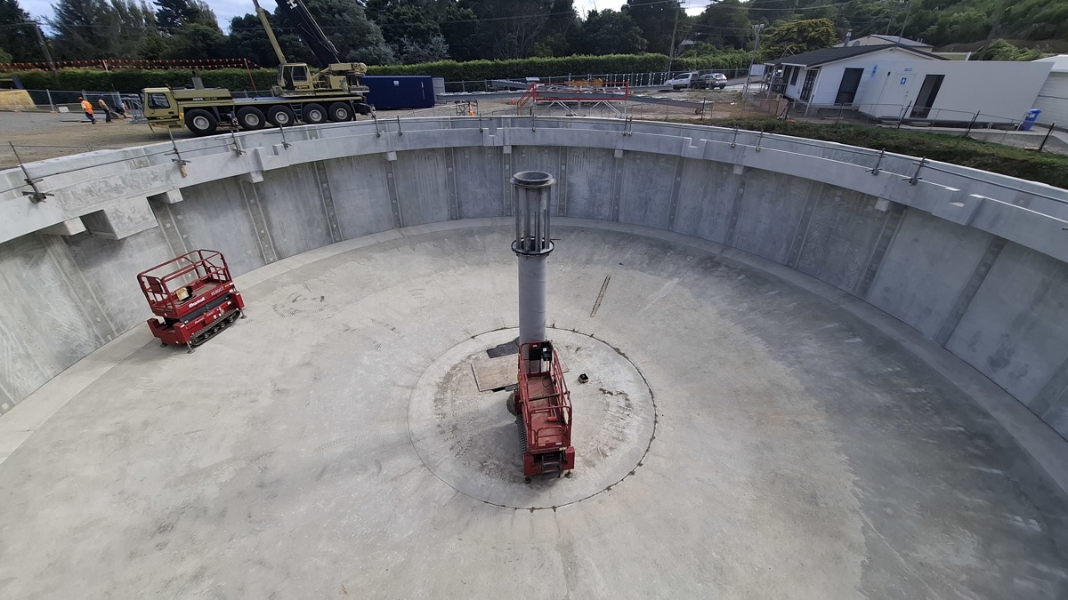 Clarifier tank at the Waikanae Water Treatment Plant