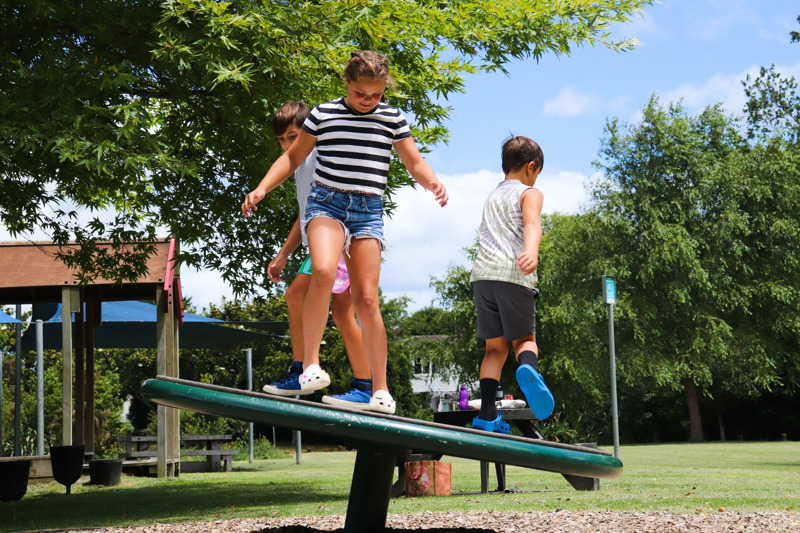 Balancing at Haruātai Park