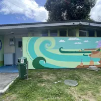 Ki Tātahi ki Paekākāriki | At Paekākāriki Beach – public wharepaku entrance thumbnail
