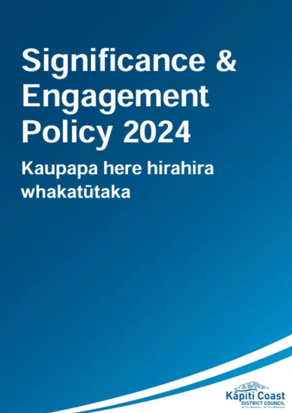 Significance And Engagement Policy