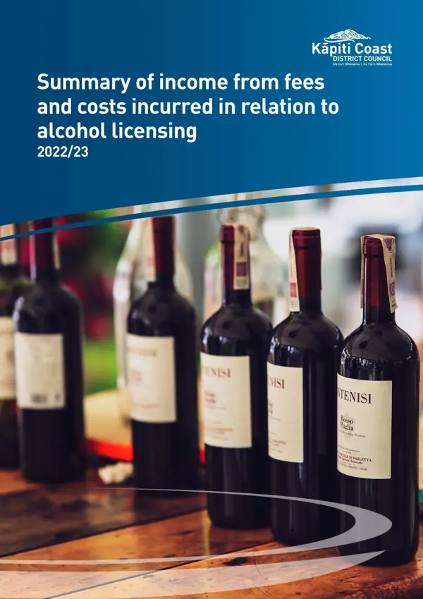 Summary Of Income From Fees And Costs Incurred In Relation To Alcohol Licensing  2022 23