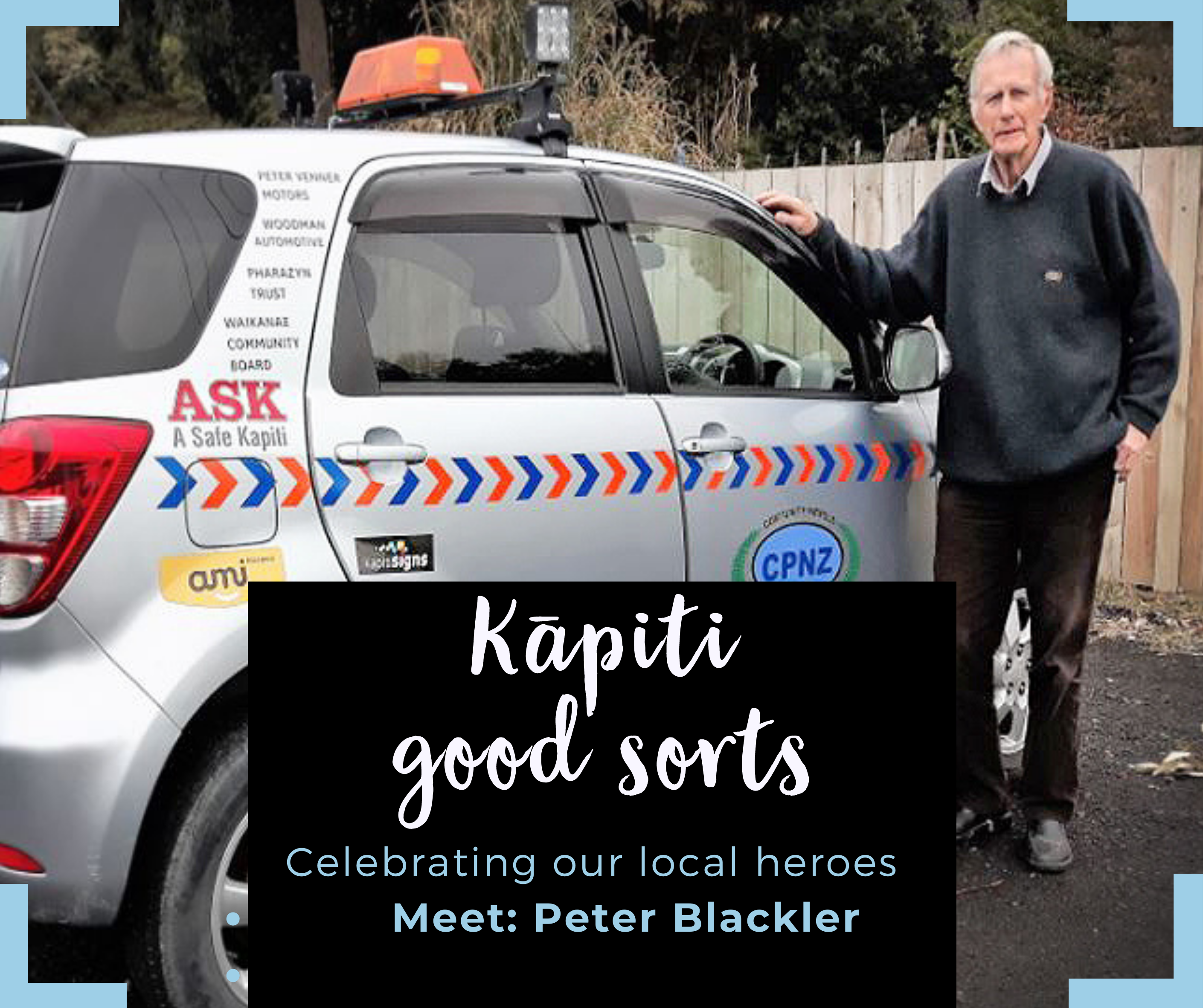 Photo of good sort Peter Blackler out and about in the community