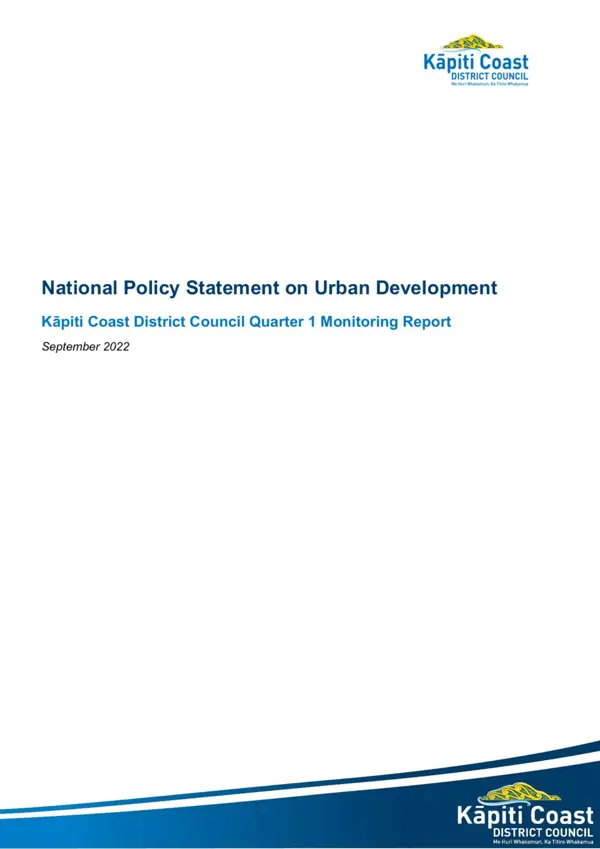 National Policy Statement On Urban Development Monitoring Report 2022 23 Quarter 1