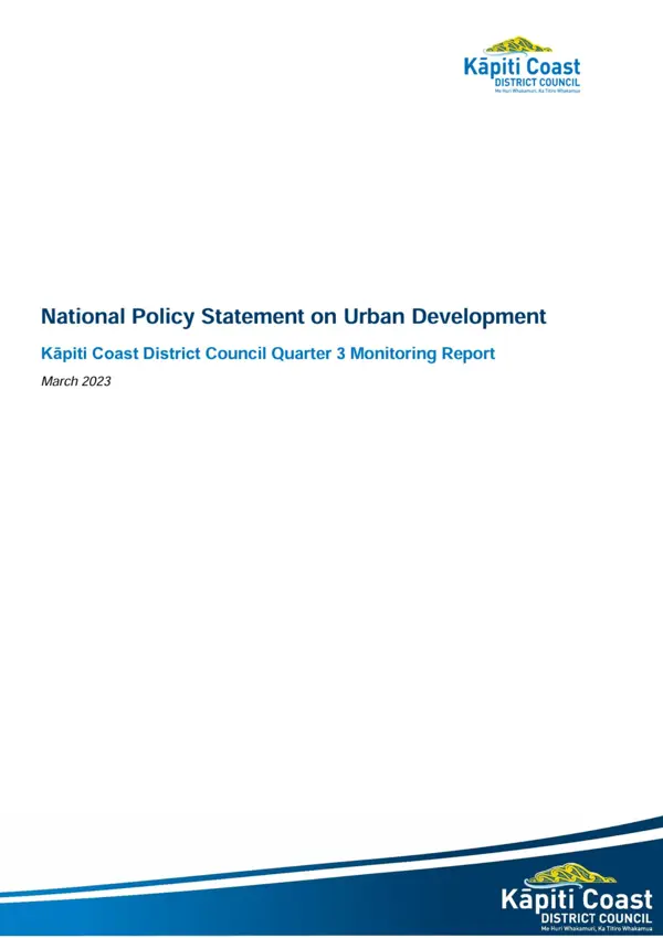 National Policy Statement On Urban Development Monitoring Report 2022 23 Quarter 3