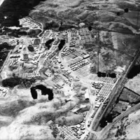 The Marine Camp at Paekākāriki during World War II. The Second Division of American Marines was based in the Paekakariki Camp near McKay's Crossing to train and recuperate, ca 1942. HP 104 C P Leonard Collection Kāpiti Coast District Libraries thumbnail