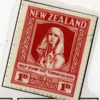 One of the first health stamps, released in 1929 with a surcharge to support sanatoria or similar health projects. thumbnail