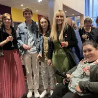 Guests from Te Ara Korowai chat with Rebecca Bond and Awhina from Kāpiti Art Studio thumbnail