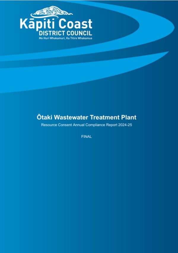 Ōtaki Wastewater Treatment Plant Resource Consent Annual Compliance Report 2024 25