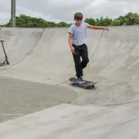 Skateboarding and scooting at Aōtaki Street Skatepark thumbnail