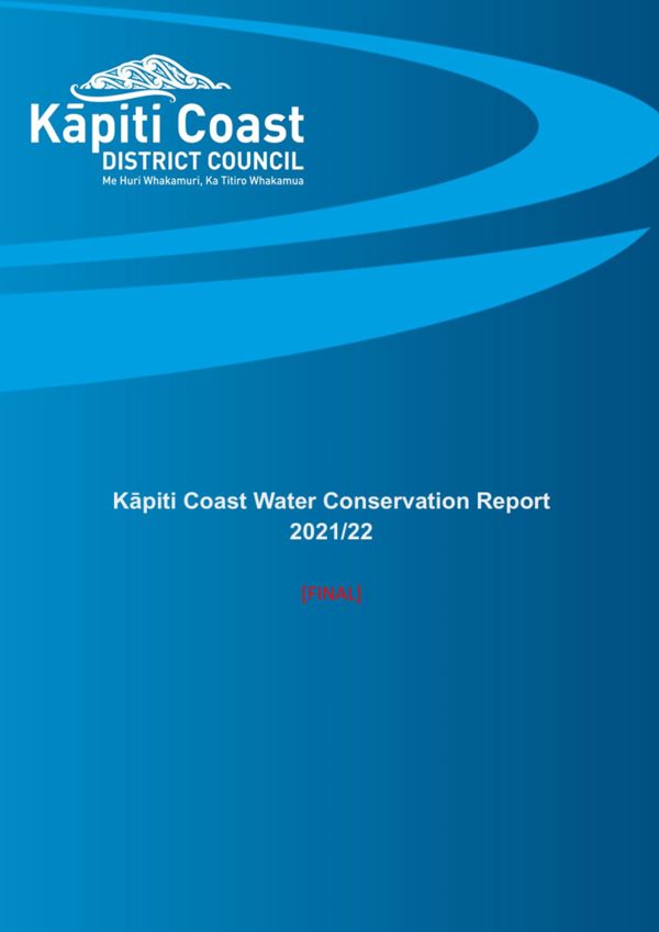 Kāpiti Coast Water Conservation Report 2021 22