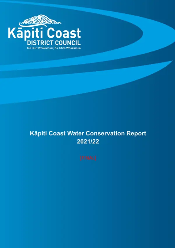 Kāpiti Coast Water Conservation Report 2021 22
