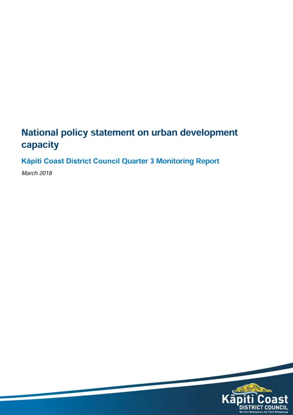 National Policy Statement On Urban Development Monitoring Report 2017 18 Quarter 3