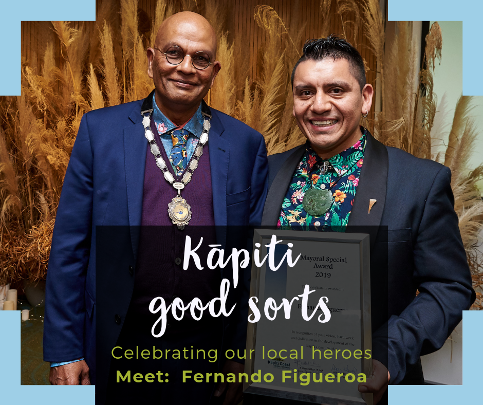 Photo of good sort Fernando Figueroa with Mayor Guru