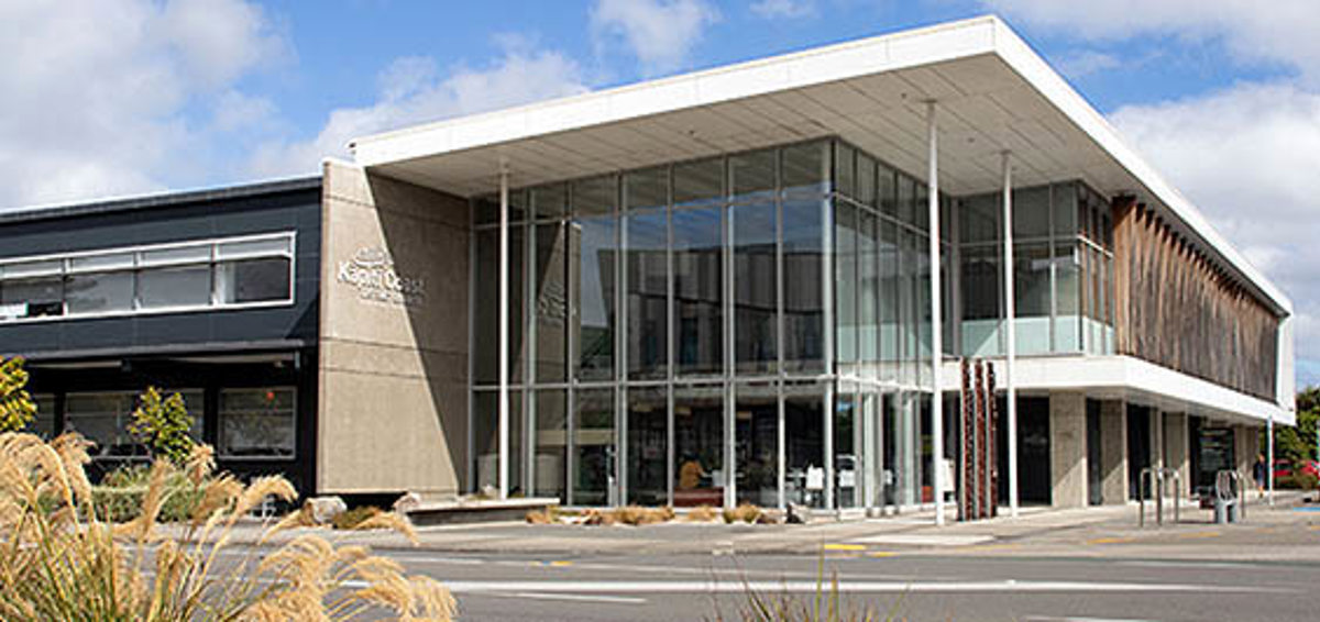 View of the Council Civic building in Paraparaumu