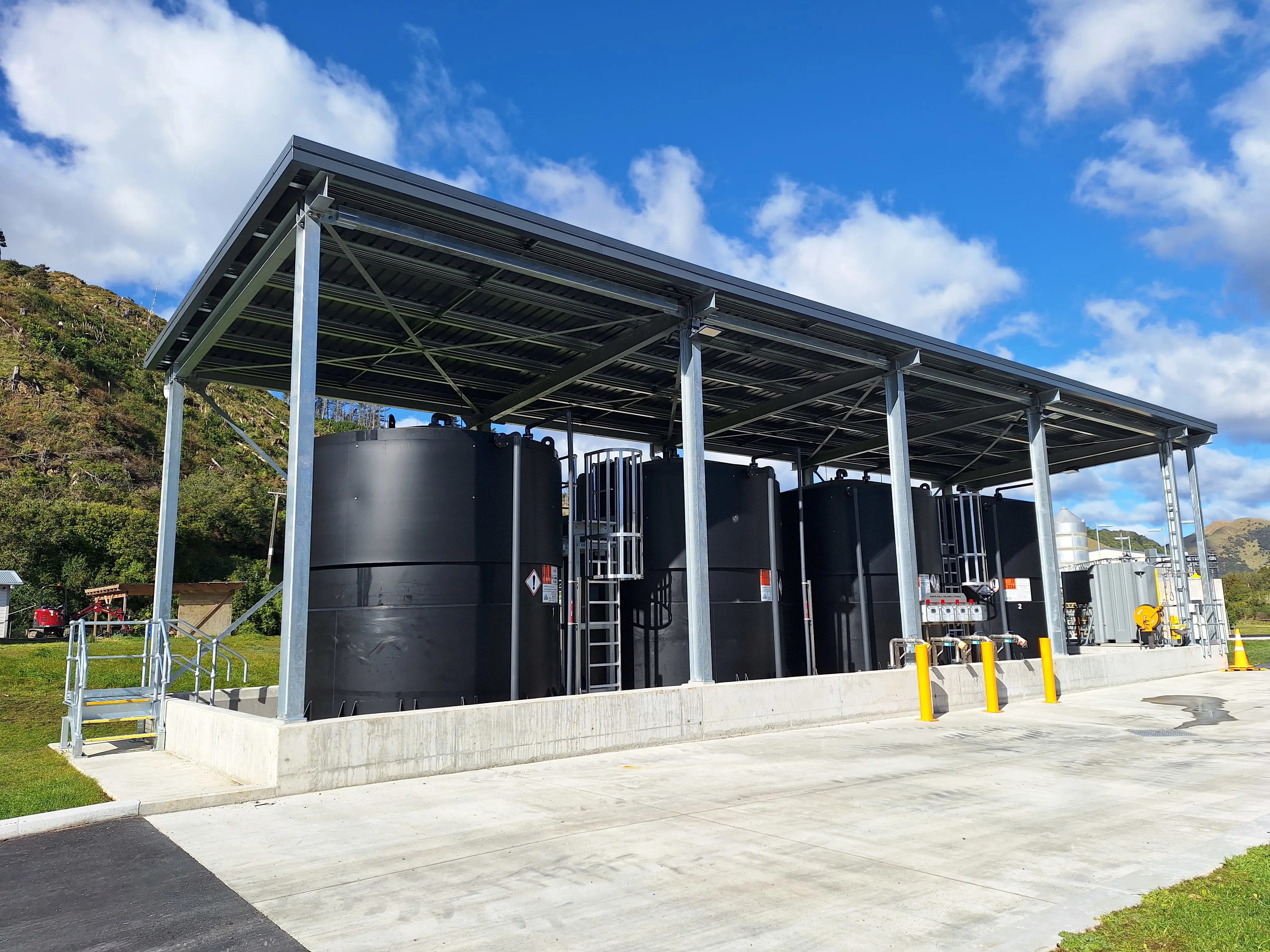Chemical Tank Farm With New Roof