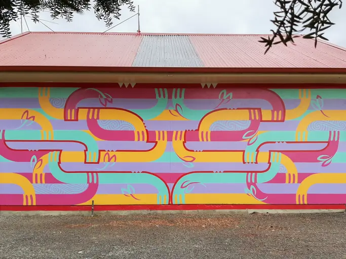He rau ringa e oti ai – completed mural 24 April 2024