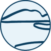 icon of Kāpiti Island and the sea