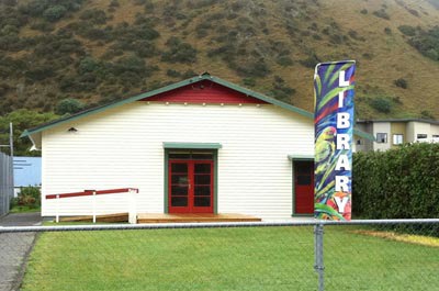Paekākāriki Tennis Club building, where the library is located.