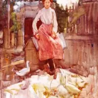 Frances Hodgkins, The Goose Girl, 1905 The Field Collection Trust. thumbnail
