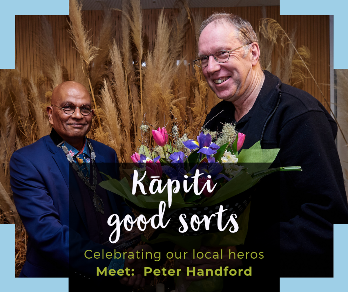 Photo of good sort Peter Handford with Mayor Guru