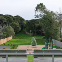 Leinster Avenue Reserve seats overlooking play area thumbnail