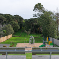 Leinster Avenue Reserve seats overlooking play area thumbnail