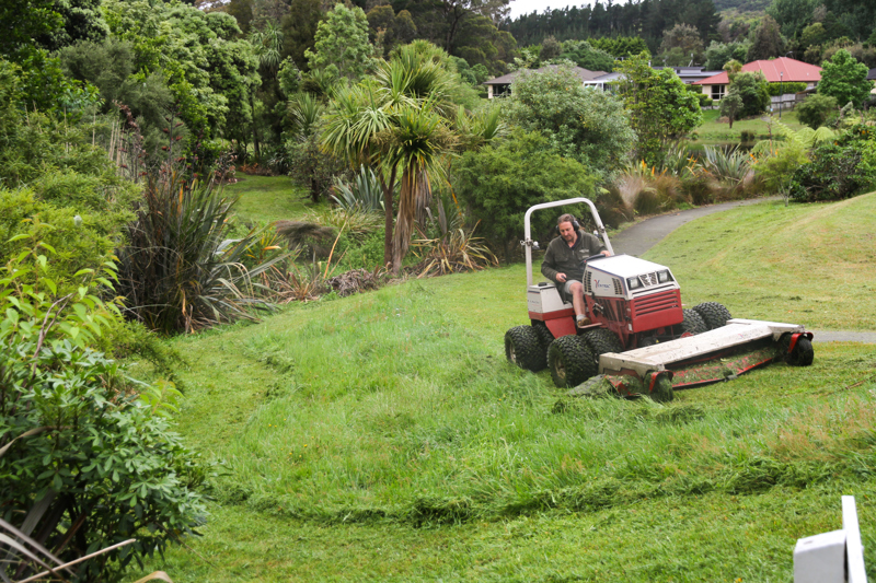 spend over 9,000 hours mowing and 6,000 hours weedeating