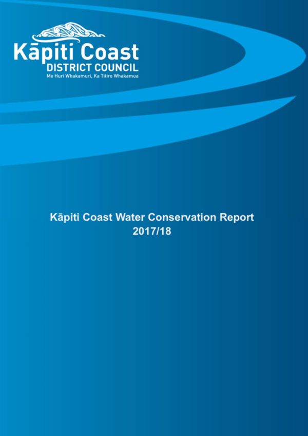 Kāpiti Coast Water Conservation Report 2017 18
