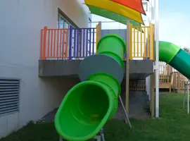 Library Play Space slide cushion landing