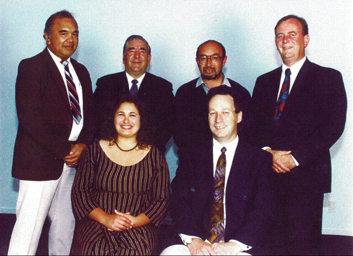 The original Whakahoatanga Manatu Memorandum of Partnership was signed in 1994 by the late Te Pehi Parata, and Rupene Waaka (not pictured), John Barrett, Miria Pomare, Councillor Harold Thomas, and the late Mayor Brett Ambler.