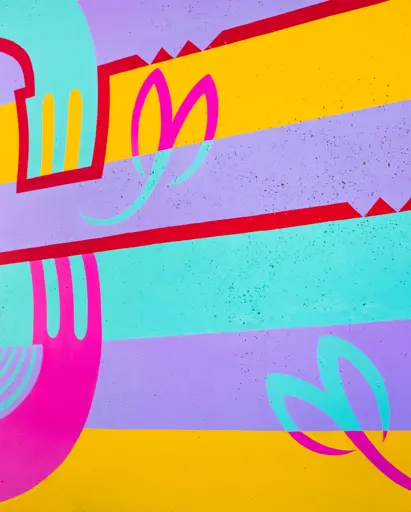 Vianney Parata mural detail showing hand, manu communication and birdlife – with thanks to photographer Trinity Thompson-Browne