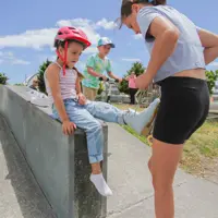 Roller skating at Aōtaki Street Skatepark thumbnail