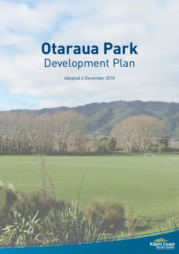 Otaraua Park Development Plan 2018