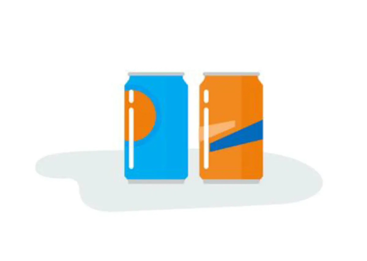 Images of aluminium and steel cans to be recycled