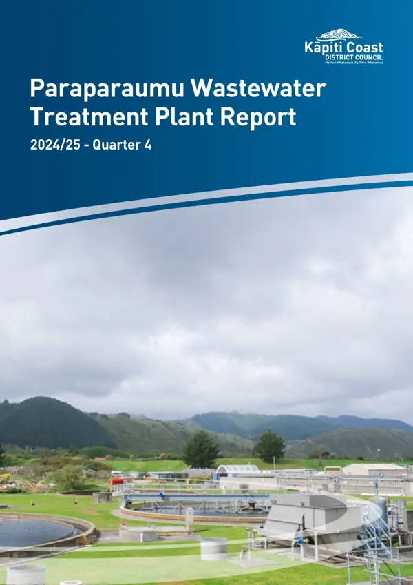 Paraparaumu Wastewater Treatment Plant Report 2024 25 Quarter 4