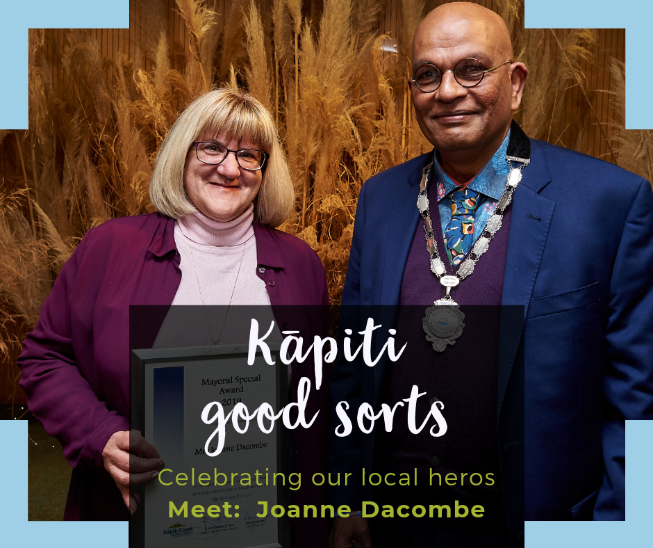 Photo of good sort Joanne Dacombe with Mayor Guru
