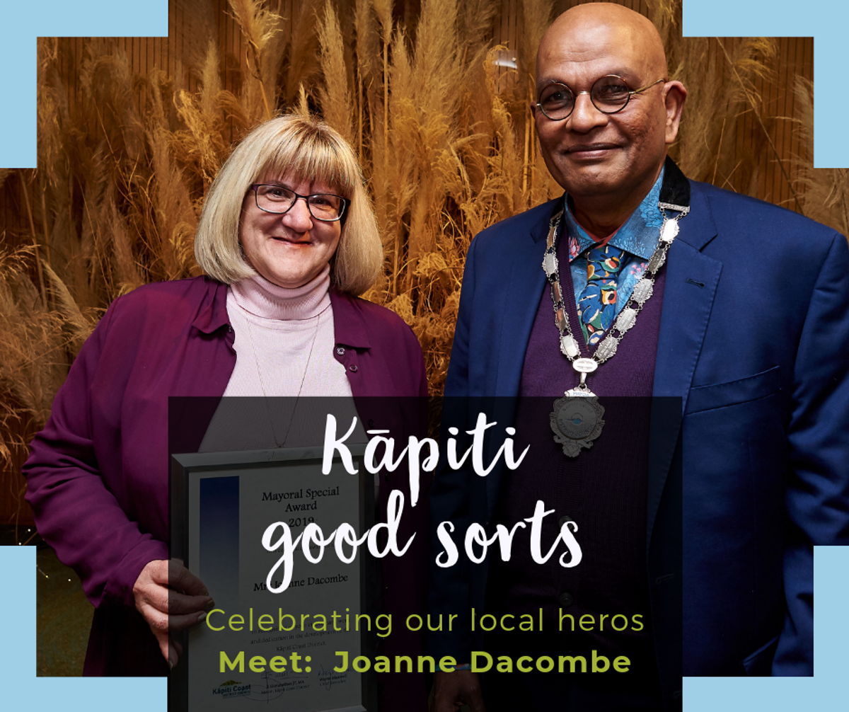 Photo of good sort Joanne Dacombe with Mayor Guru