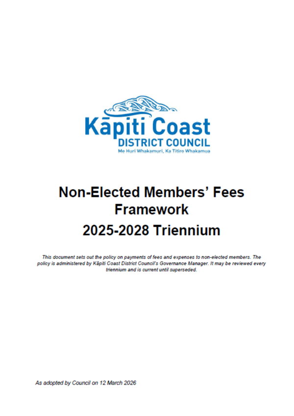 Non Elected Members Fees Framework 25 28