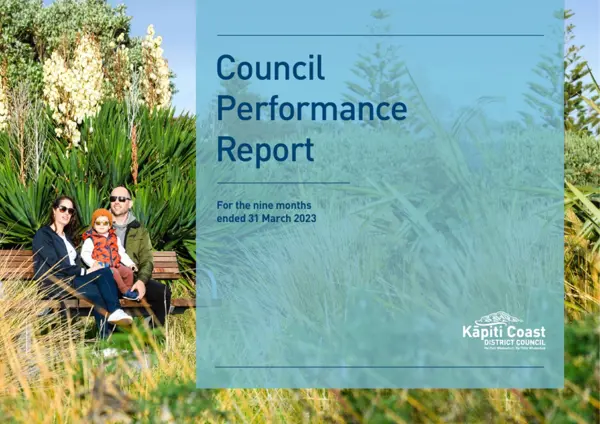 Council Performance Report For The Nine Months Ended 31 March 2023