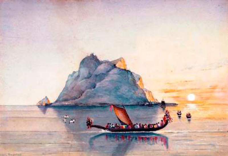 A painting by W A McCleverty. Kāpiti, shown from the north in the late 1840s Rex Nan Kivell Collection, Australian National Library, Canberra