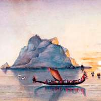 A painting by W A McCleverty. Kāpiti, shown from the north in the late 1840s Rex Nan Kivell Collection, Australian National Library, Canberra thumbnail