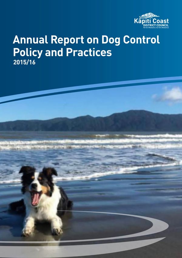 Annual Dog Control Report 2015 16