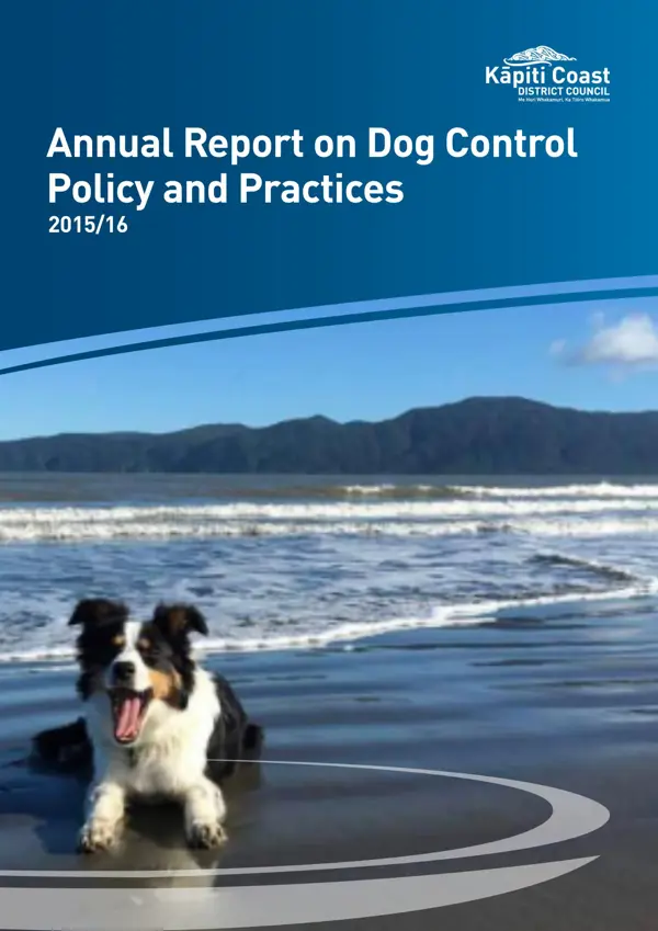 Annual Dog Control Report 2015 16