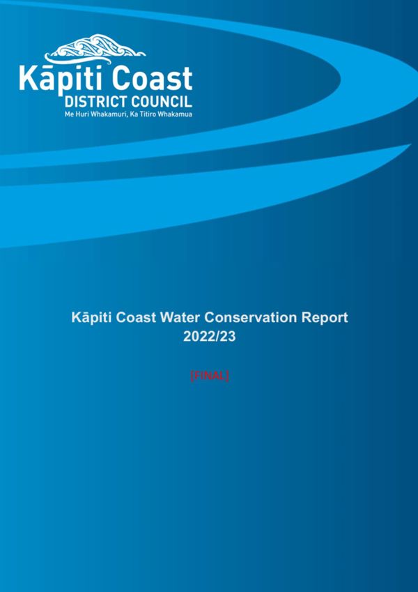 Kāpiti Coast Water Conservation Report 2022 23