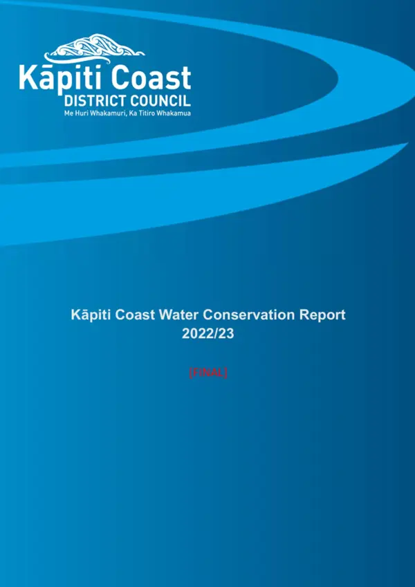 Kāpiti Coast Water Conservation Report 2022 23