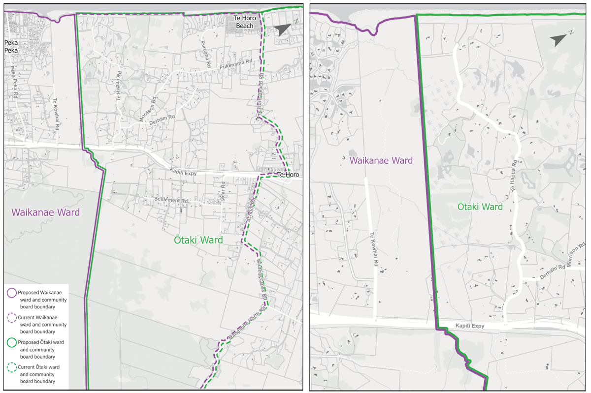Proposed Waikanae And Ōtaki General Ward And Community Board Boundaries (1)