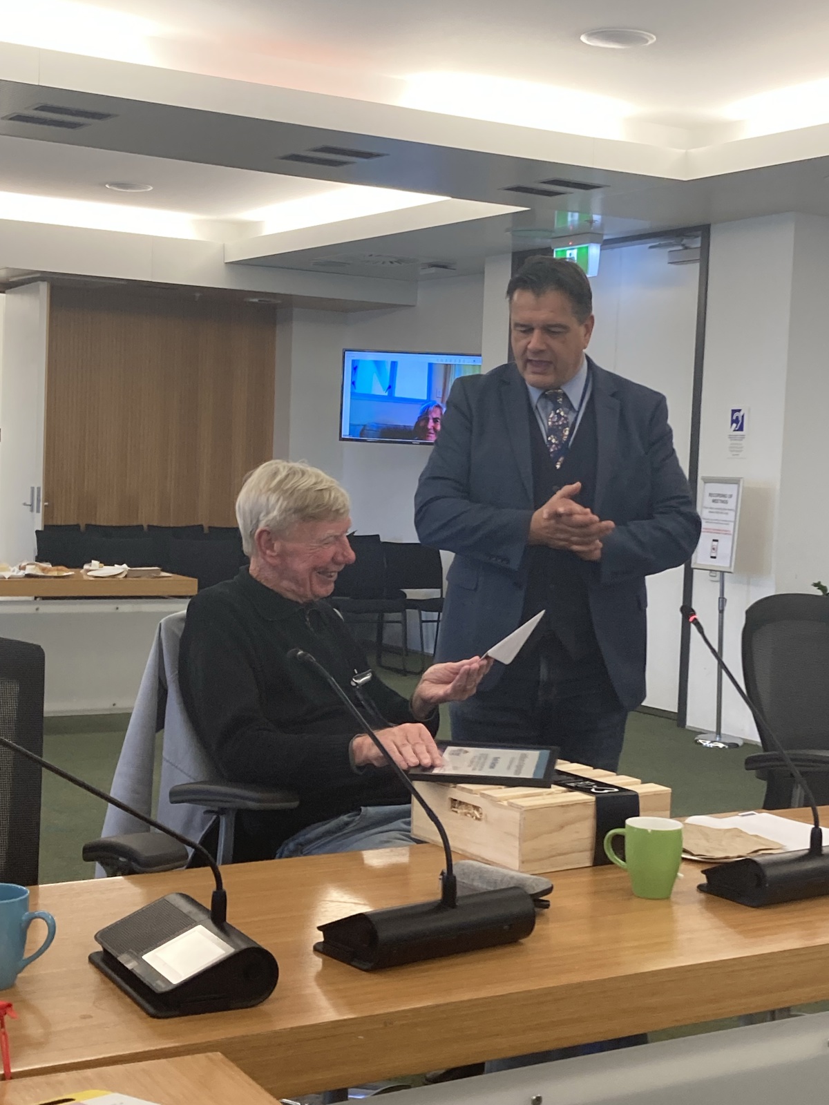 Kevin Burrows With Deputy Mayor Martin Halliday