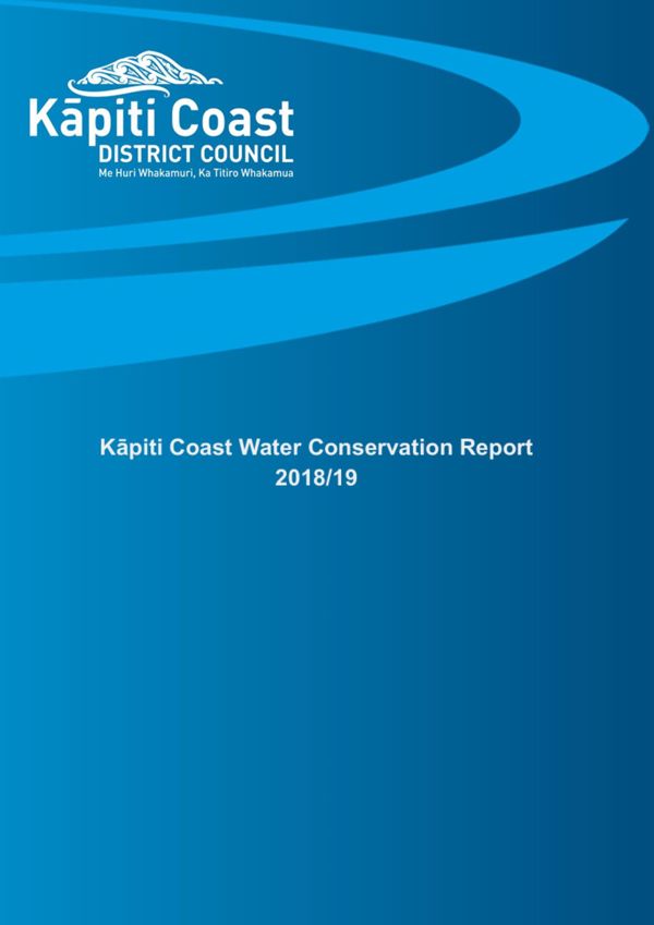 Kāpiti Coast Water Conservation Report 2018 19